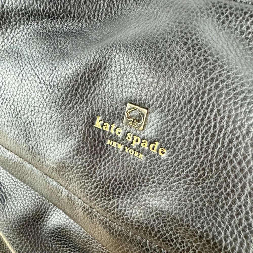 Kate Spade New York Black Leather Shoulder Bag‎ Satchel Gold Hardware